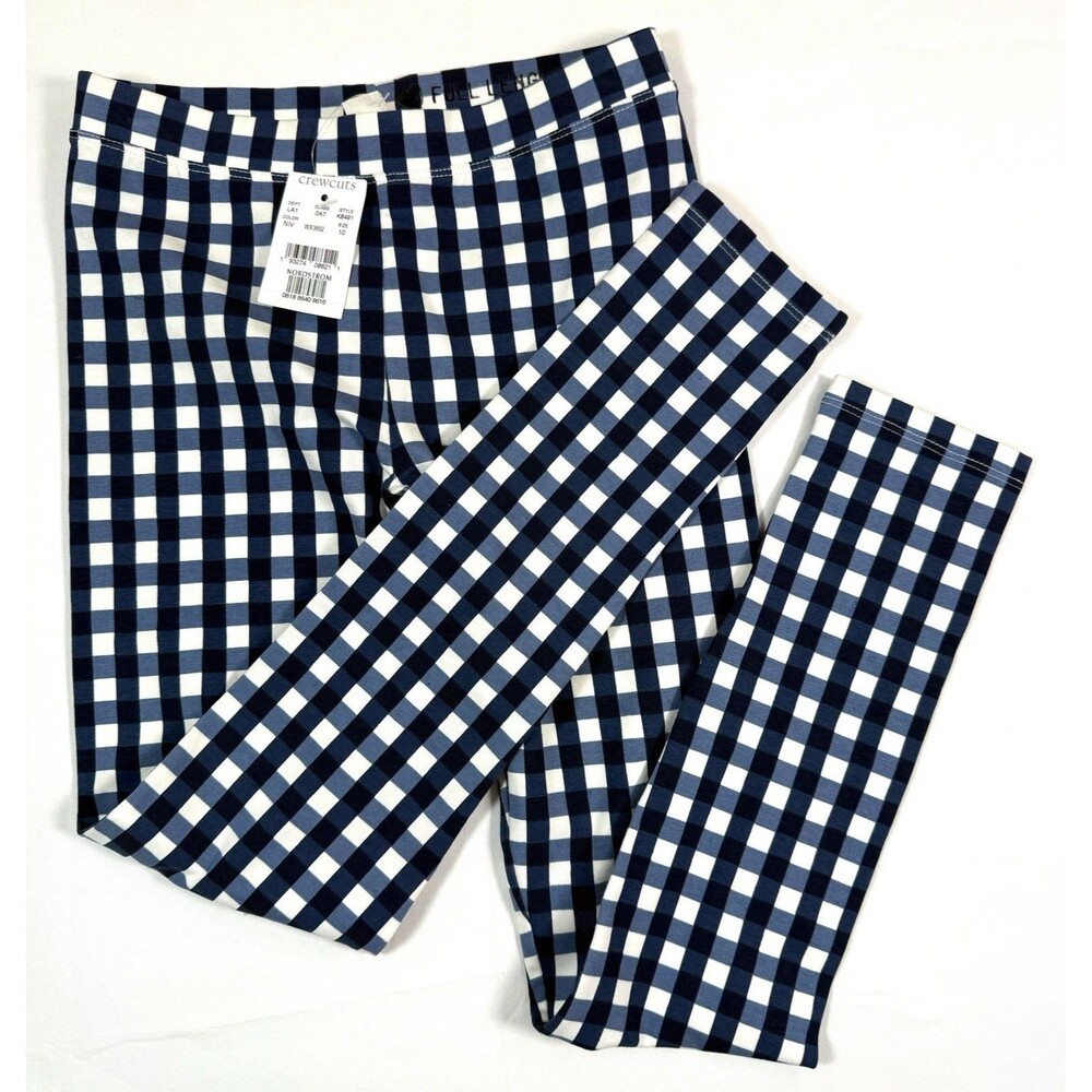 NWT CREWCUTS Girls Gingham Leggings Size 10 Preppy Classic‎ Everyday NEW